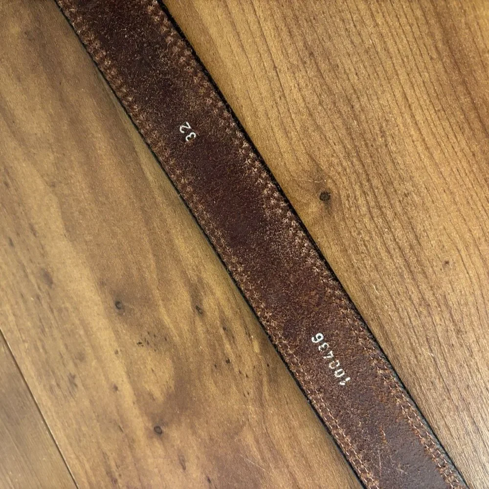 Bullhide Belts The Eastwood Mens Brown Double Stitched Leather Belt Max Thick 32